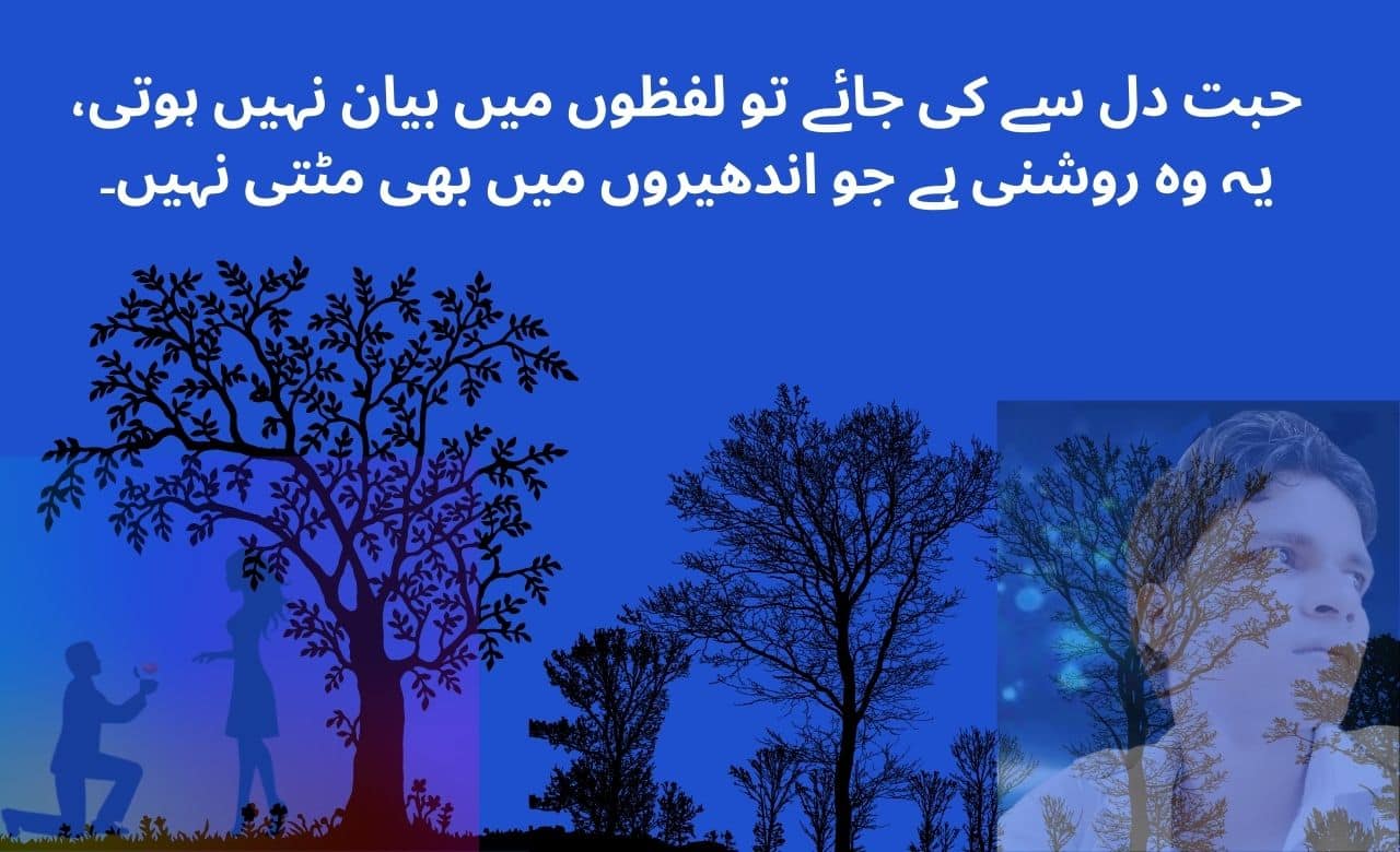حبت دل سے کی جائے تو لفظوں میں بیان نہیں ہوتی، یہ وہ روشنی ہے جو اندھیروں میں بھی مٹتی نہیں۔